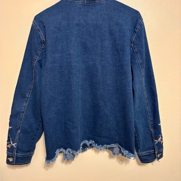 Alfred Dunner Embroidered Denim Jacket Women’s Large Floral Jean Jacket - Picture 7 of 7